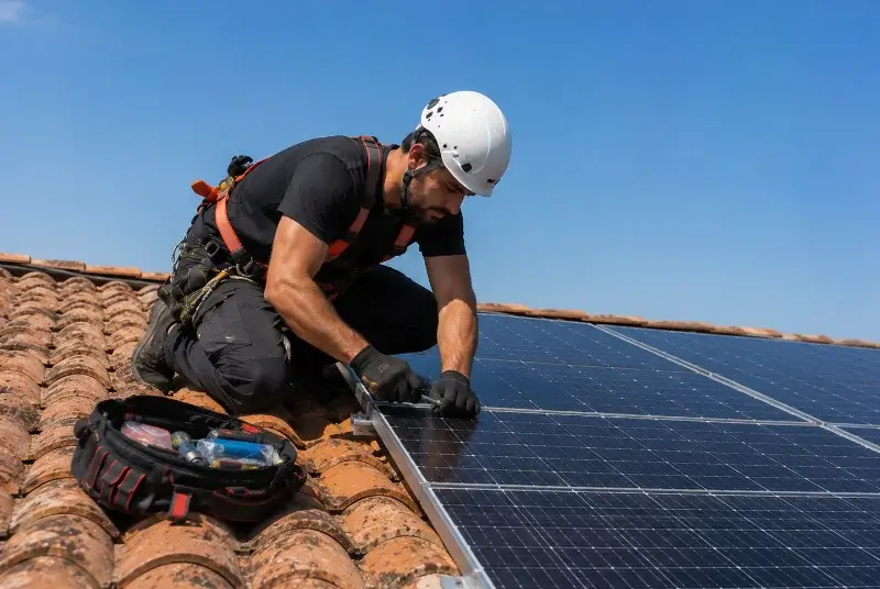 Maintenance et monitoring de panneaux solaires à Boussois